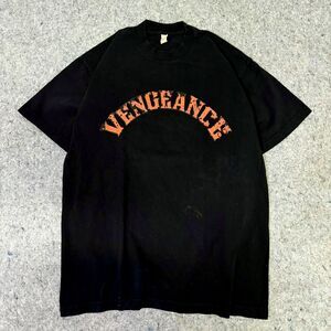Y2K Style Vengeance Tshirt Men Medium Grunge Skater Streetwear Made in USA Faded